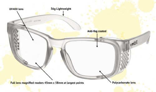 Crystal Reading Safety Glasses
